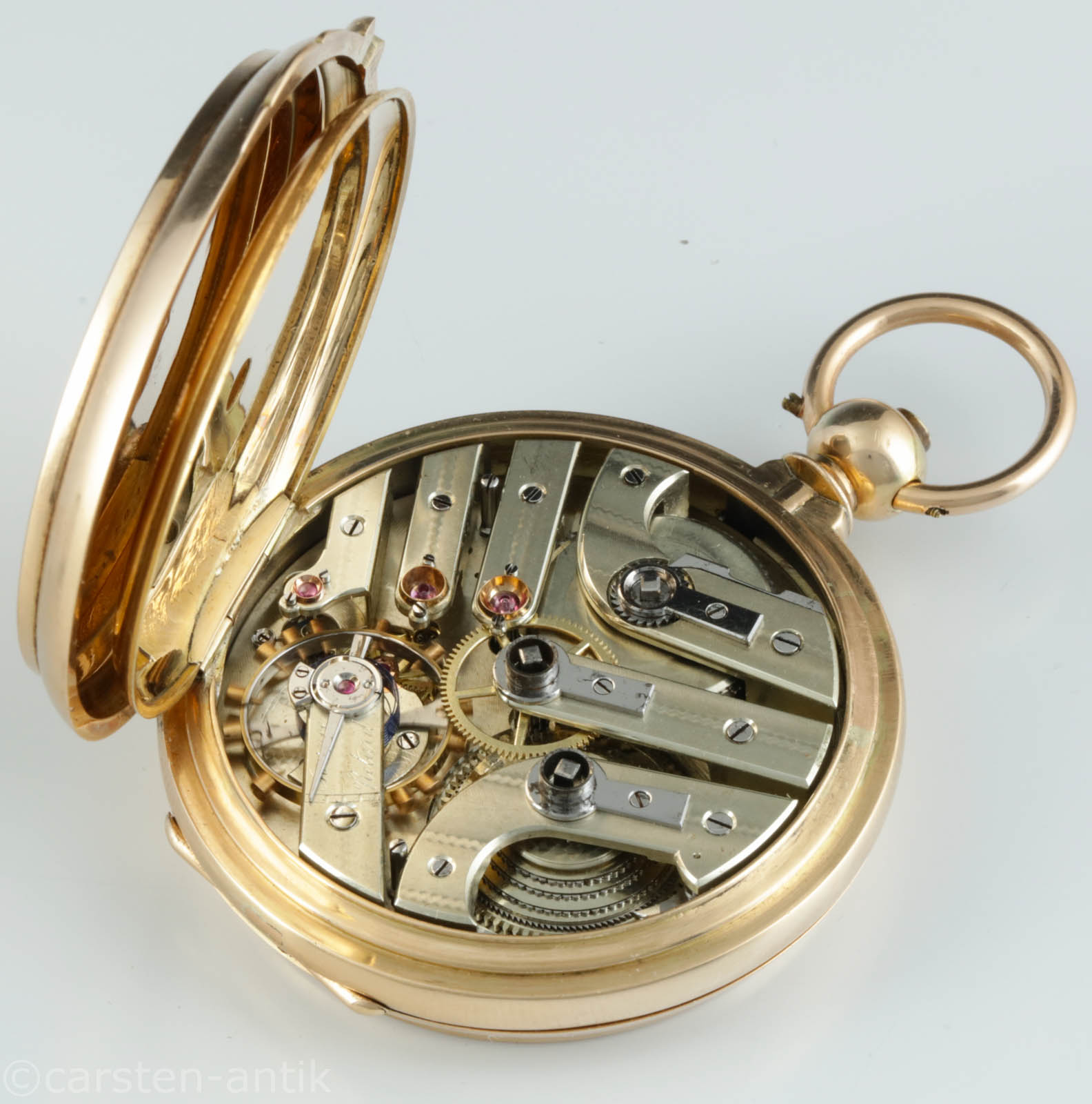 Jakot Freres, Lelocle and Geneve Detent escapement chronometer 1875 14k ...
